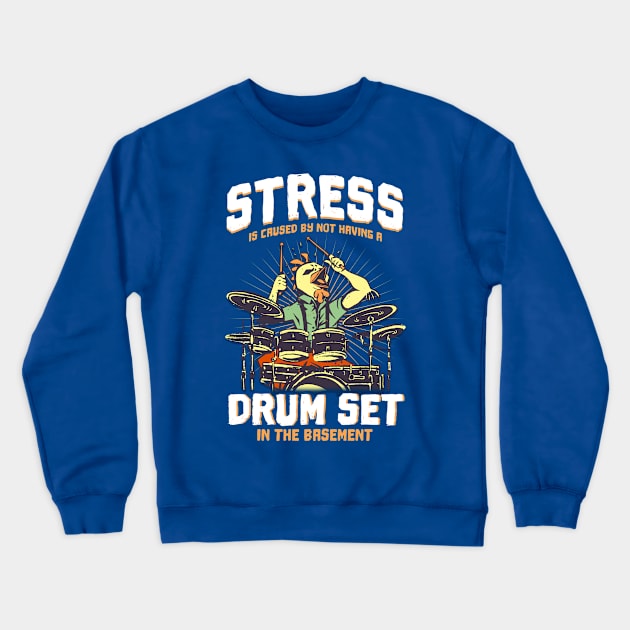 Drumming Drummer Drums Crewneck Sweatshirt by Toeffishirts